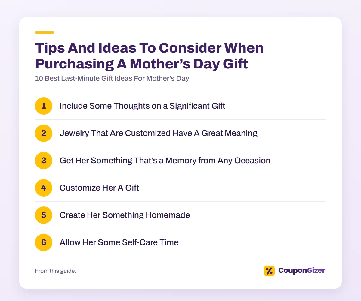 10 Best Last-Minute Gift Ideas For Mother’s Day 3 Tips And Ideas To Consider When Purchasing A Mother’s Day Gift: 10 Best Last-Minute Gift Ideas For Mother’s Day