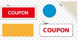 A list of Fashion Discount Codes in Egypt 2 Cut-out coupon labels illustration – A list of Fashion Discount Codes