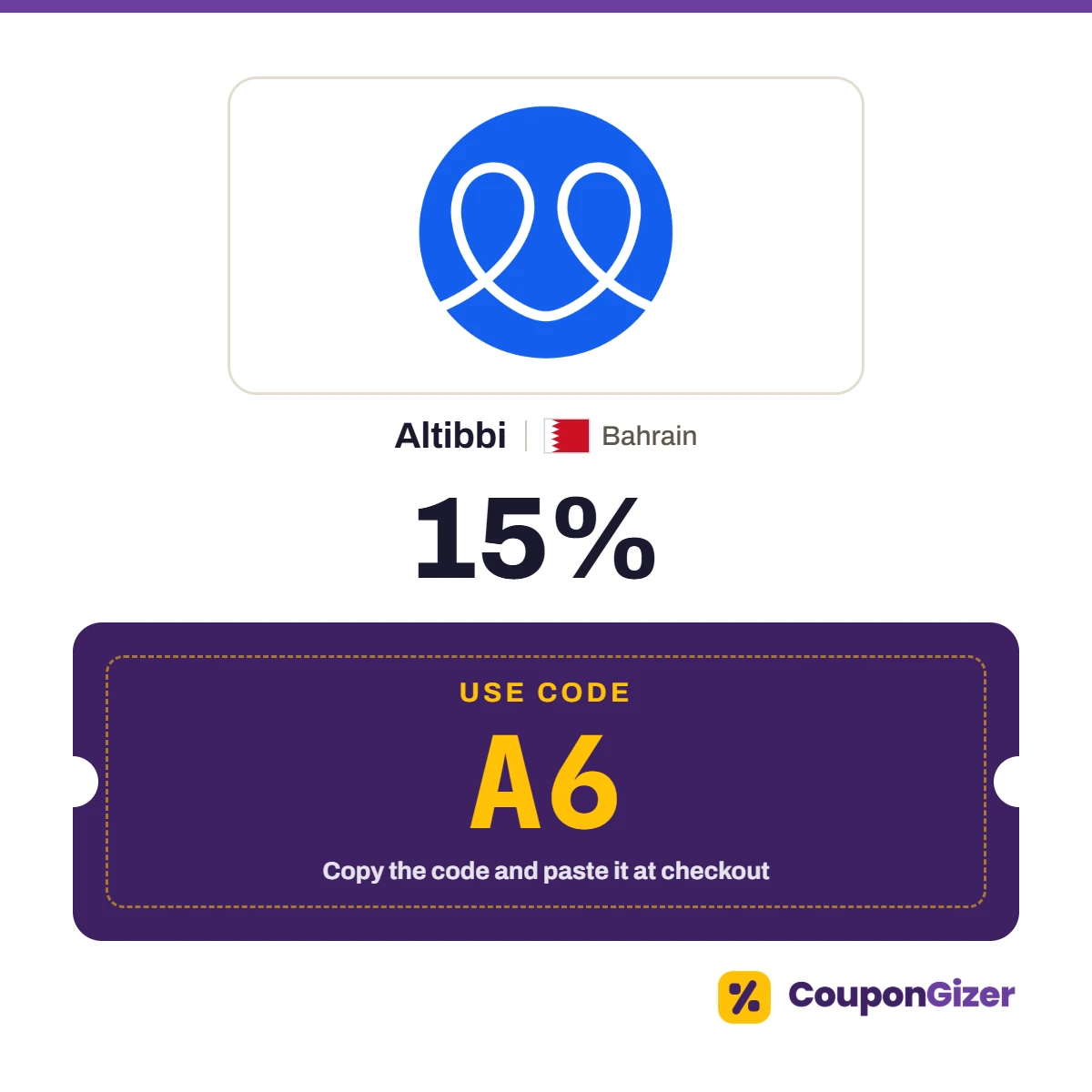 Coupon code A6 for Altibbi Bahrain – 15% off Coupon code A6 for Altibbi Bahrain – 15% off