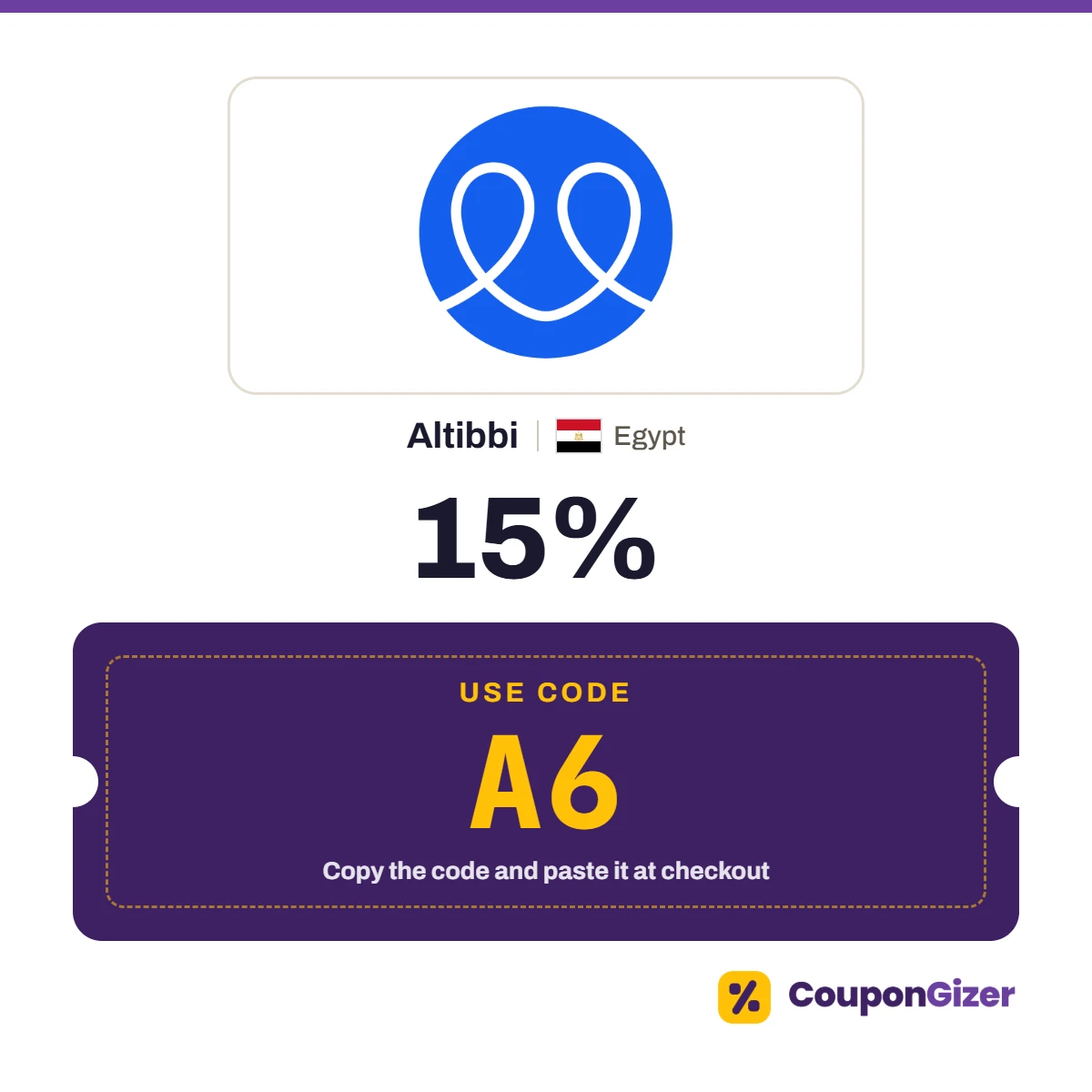 Coupon code A6 for Altibbi Egypt – 15% off Coupon code A6 for Altibbi Egypt – 15% off