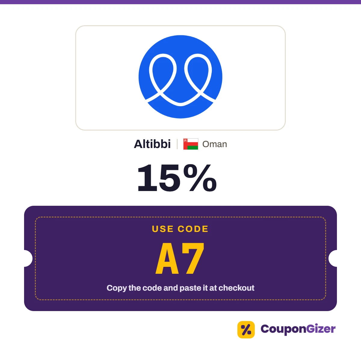 Coupon code A7 for Altibbi Oman – 15% off Coupon code A7 for Altibbi Oman – 15% off