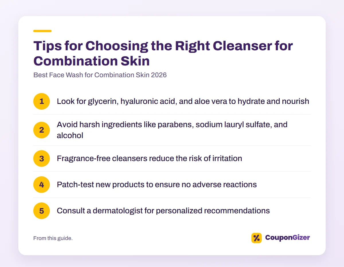 Best Face Wash for Combination Skin 2026: Gentle & Effective Cleansers at Noon 3 Tips for Choosing the Right Cleanser for Combination Skin – Best Face Wash for Combination Skin 2026