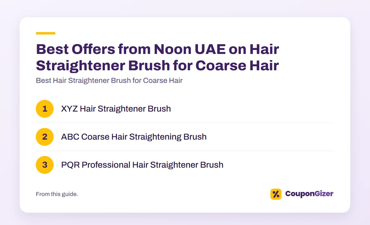 Best Hair Straightener Brush for Coarse Hair 3 Best Offers from Noon UAE on Hair Straightener Brush for Coarse Hair – Best Hair Straightener Brush for Coarse Hair