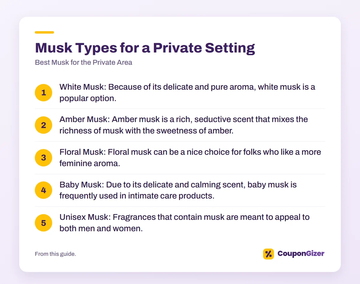 Best Musk for the Private Area 3 Musk Types for a Private Setting: Best Musk for the Private Area