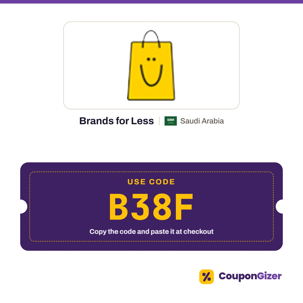Brands for Less Saudi Arabia coupon code B38F Brands for Less Saudi Arabia coupon code B38F