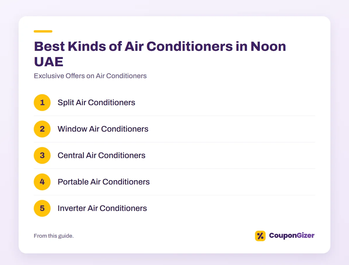 Offers on Air Conditioners 4 Best Kinds of Air Conditioners in Noon UAE – Exclusive Offers on Air Conditioners