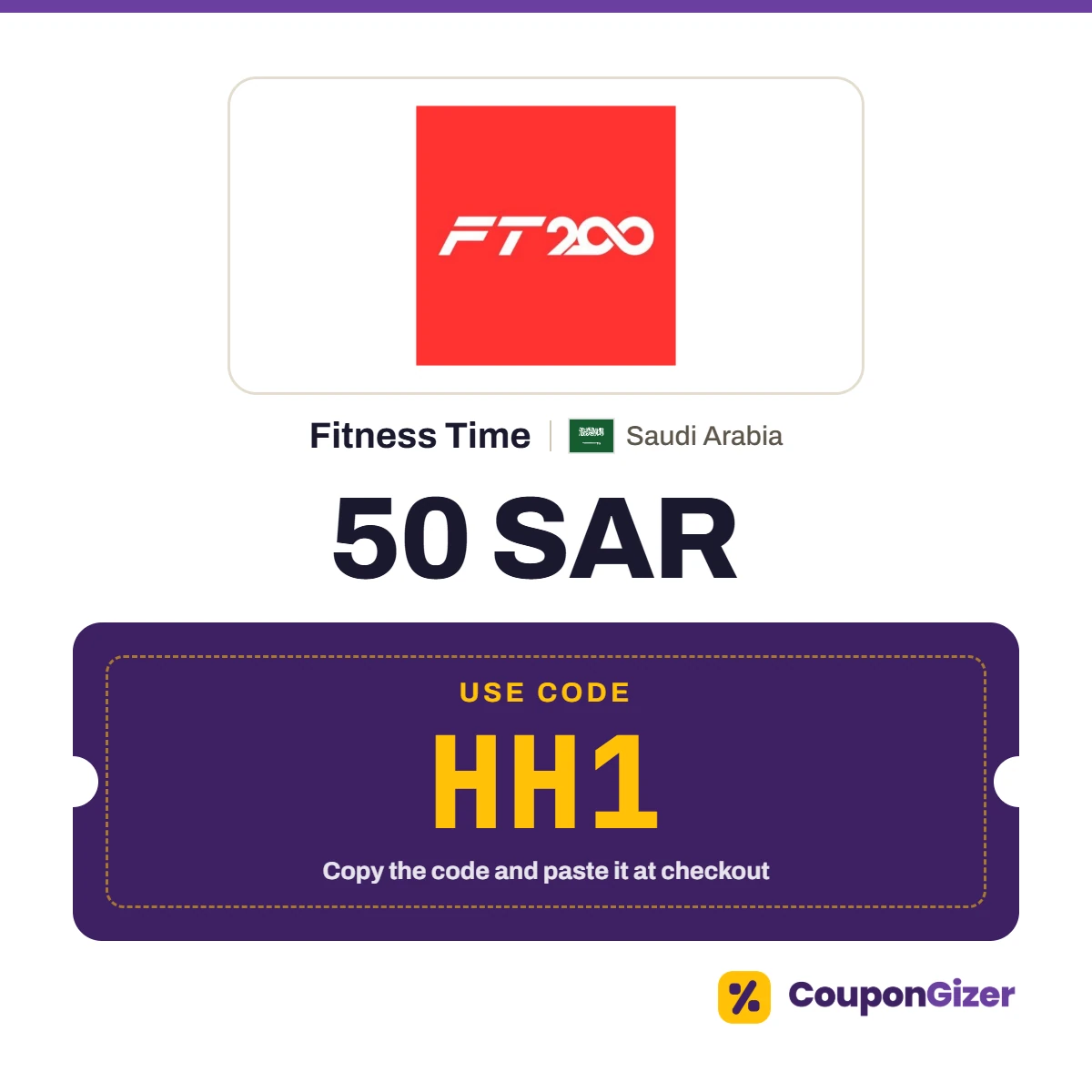 Coupon code HH1 for Fitness Time Saudi Arabia – 50 SAR off Coupon code HH1 for Fitness Time Saudi Arabia – 50 SAR off