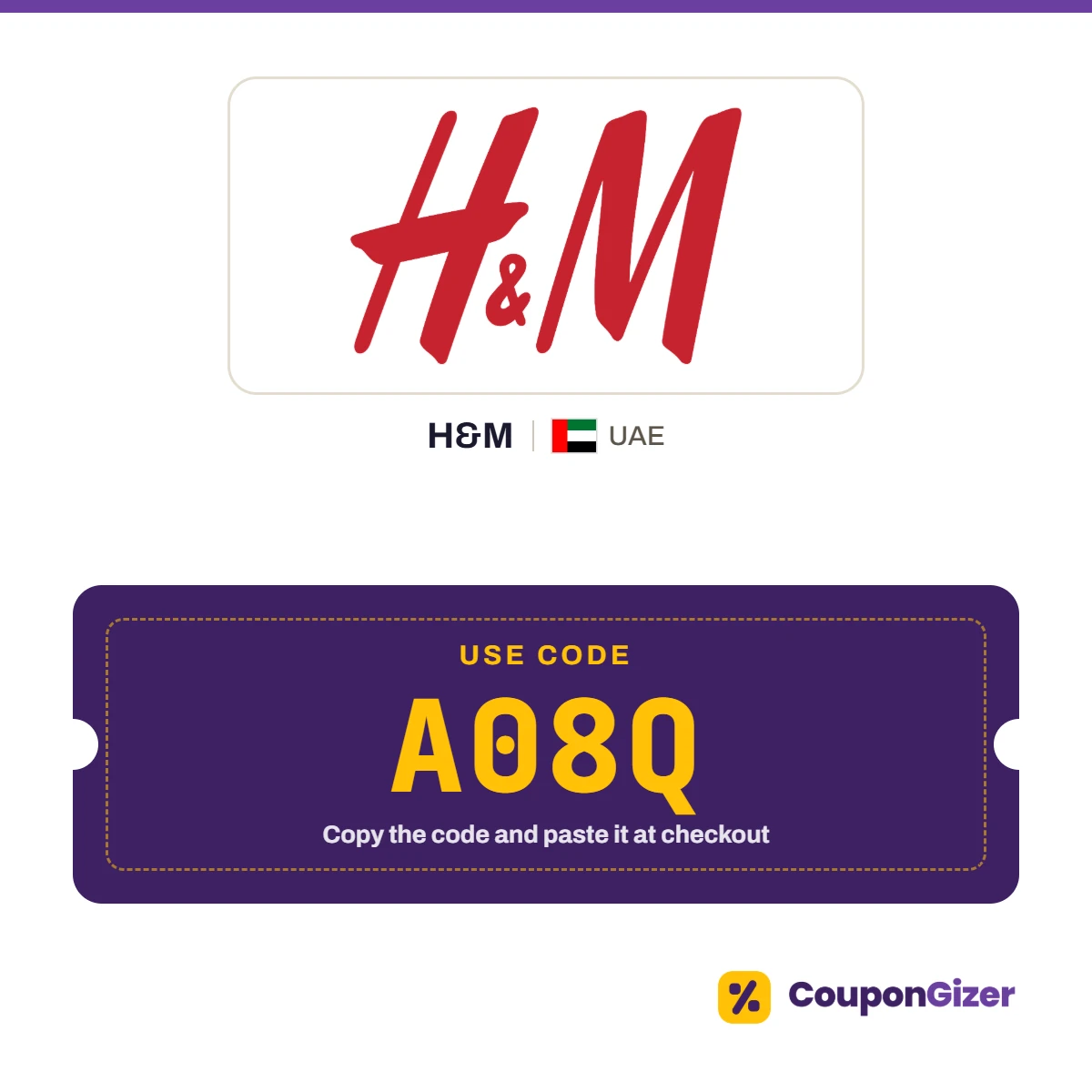 H&M UAE coupon code A08Q H&M UAE coupon code A08Q