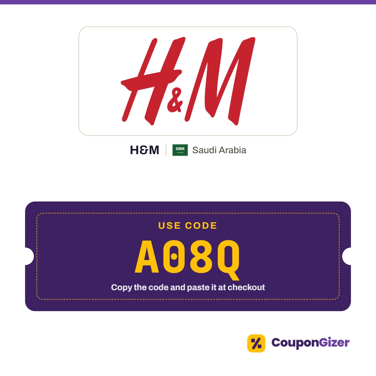 H&M Saudi Arabia coupon code A08Q H&M Saudi Arabia coupon code A08Q