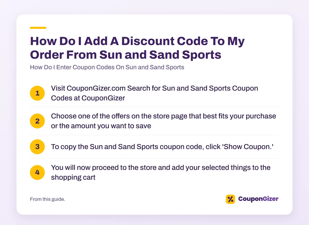 How Do I Enter Coupon Codes On Sun and Sand Sports 4 How Do I Add A Discount Code To My Order From Sun and Sand Sports – How Do I Enter Coupon Codes On Sun and Sand Sports
