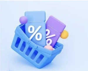 How to Combine Coupon + Discount Code for Double Savings? 4 Shopping basket with coupon tickets illustration – How to Combine Coupon + Discount Code for Double Savings?