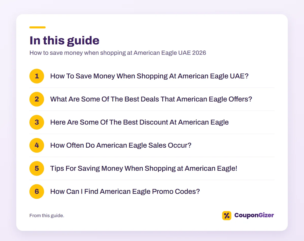 How to save money when shopping at American Eagle UAE 2026 3 In this guide: How to save money when shopping at American Eagle UAE