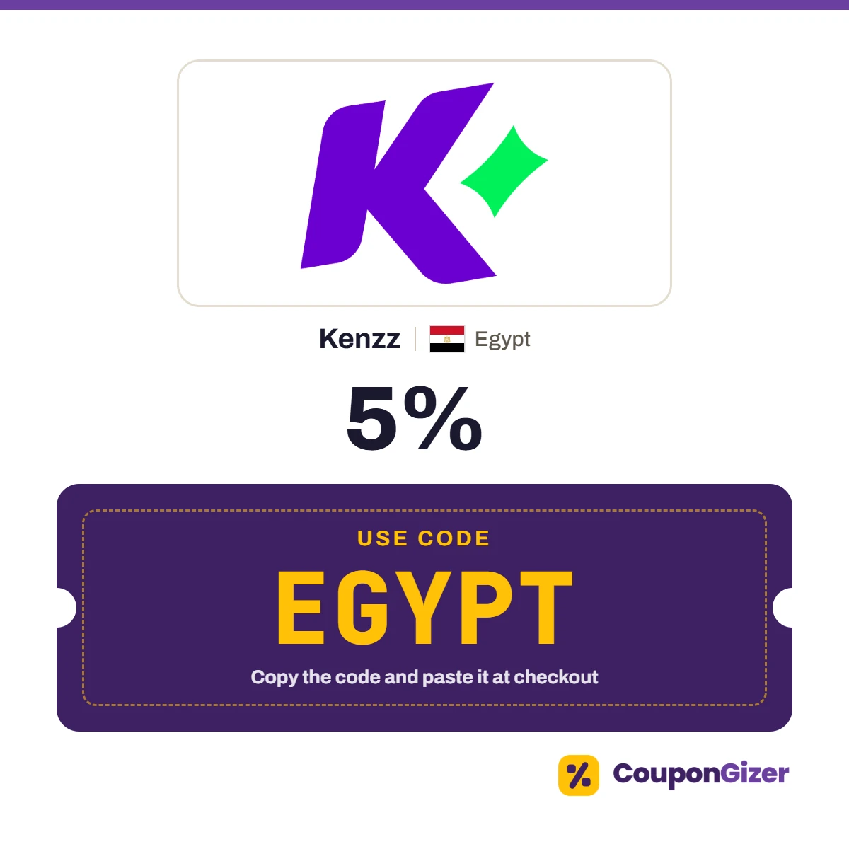 Coupon code EGYPT for Kenzz Egypt – 5% off Coupon code EGYPT for Kenzz Egypt – 5% off