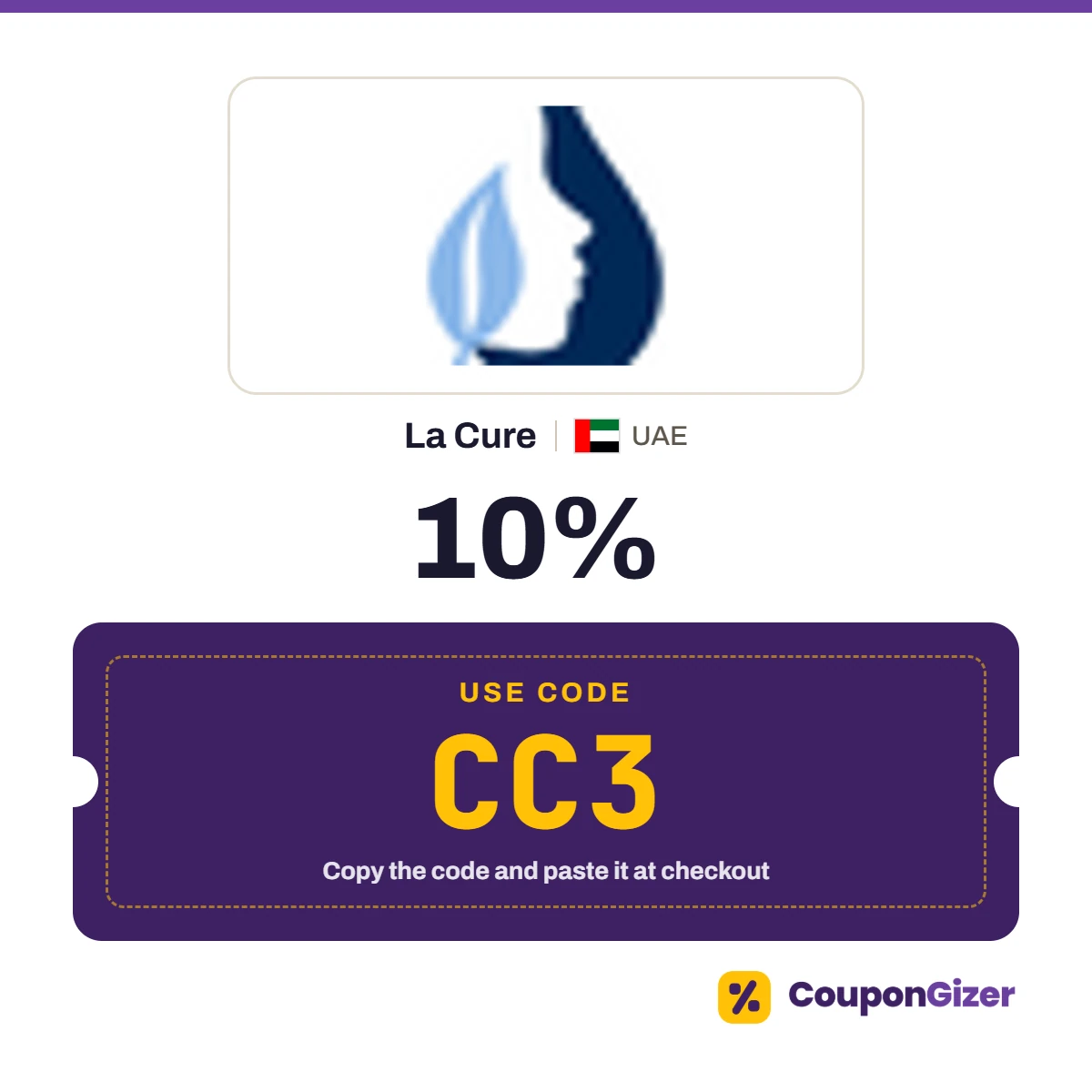 Coupon code CC3 for La Cure UAE – 10% off Coupon code CC3 for La Cure UAE – 10% off
