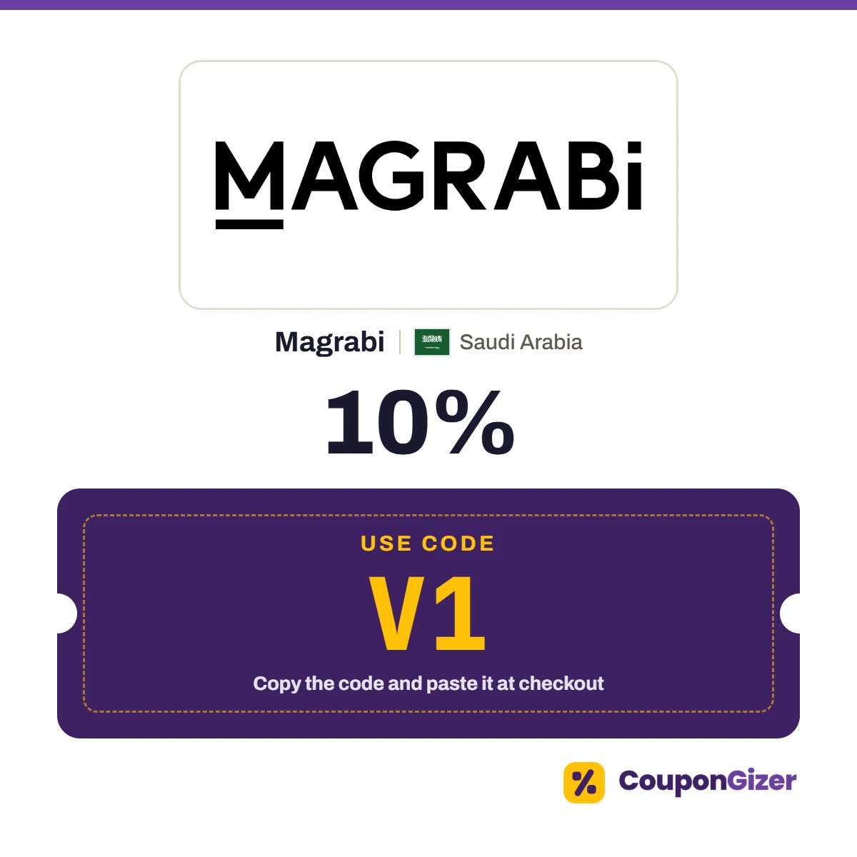 Coupon code V1 for Magrabi Saudi Arabia – 10% off Coupon code V1 for Magrabi Saudi Arabia – 10% off