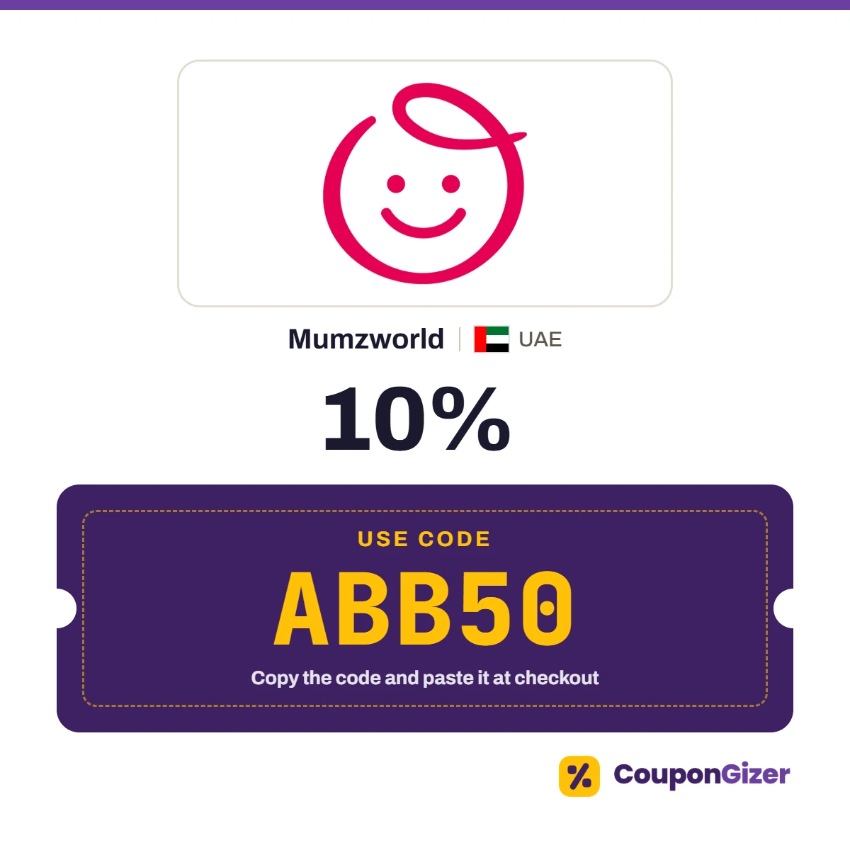Mumzworld UAE coupon code ABB50 Mumzworld UAE coupon code ABB50