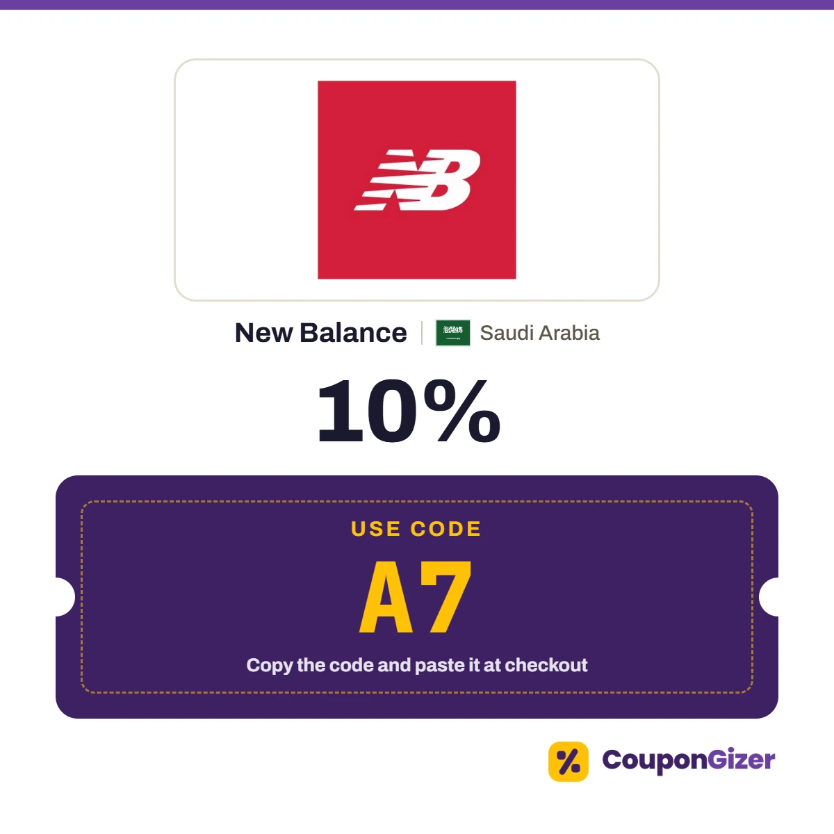 New Balance KSA coupon code A7 New Balance KSA coupon code A7
