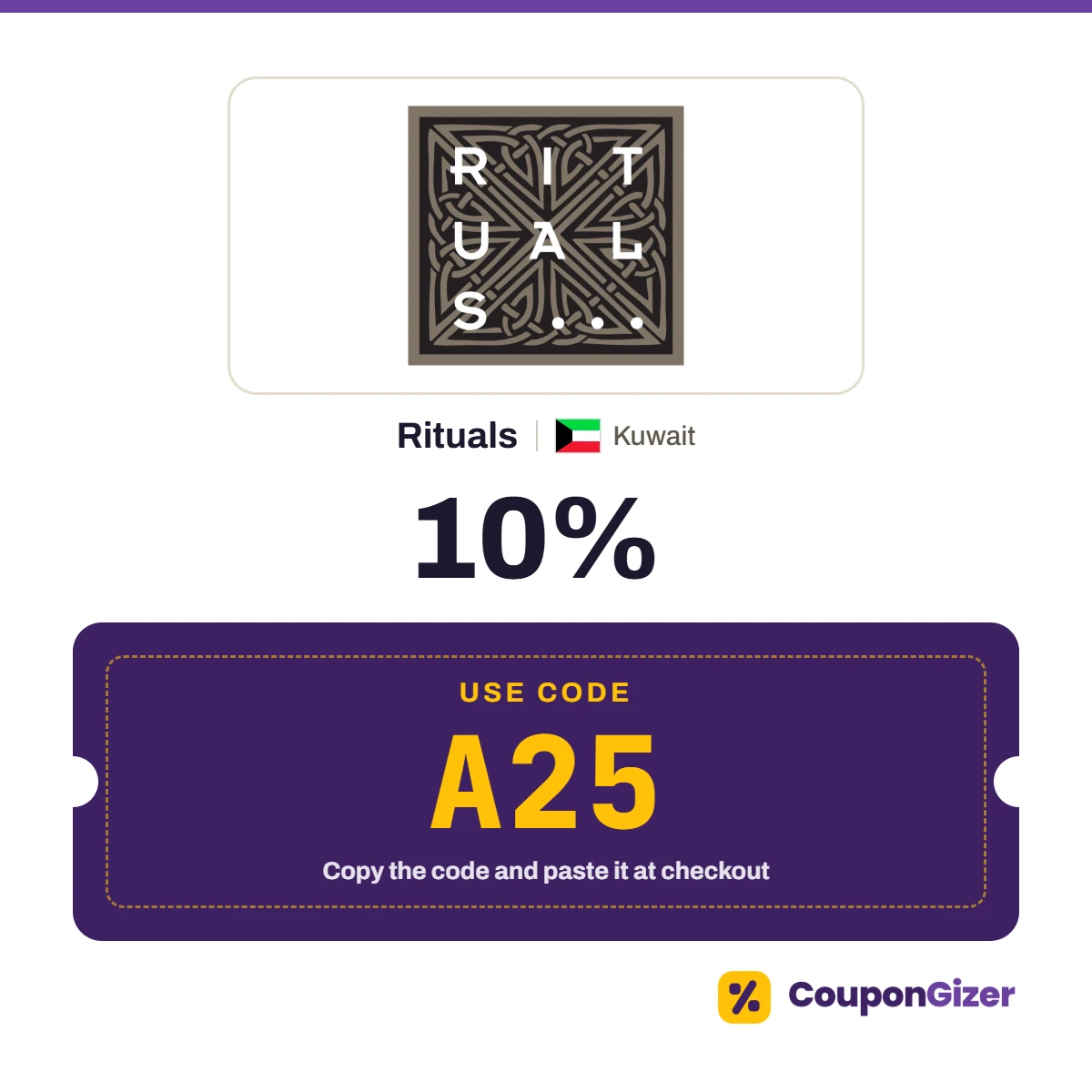 Coupon code A25 for Rituals Kuwait – 10% off Coupon code A25 for Rituals Kuwait – 10% off