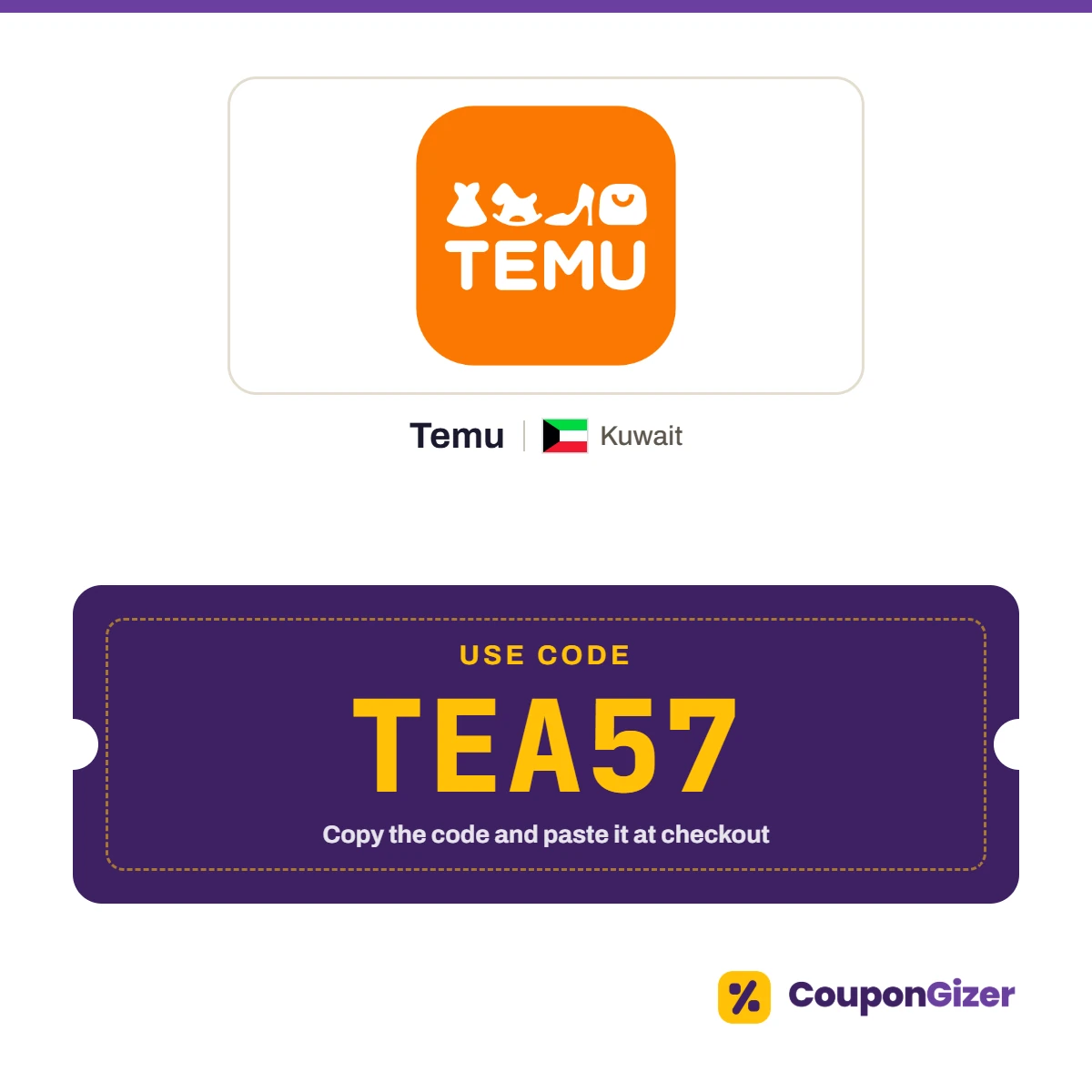 Temu Kuwait coupon code TEA57 Temu Kuwait coupon code TEA57