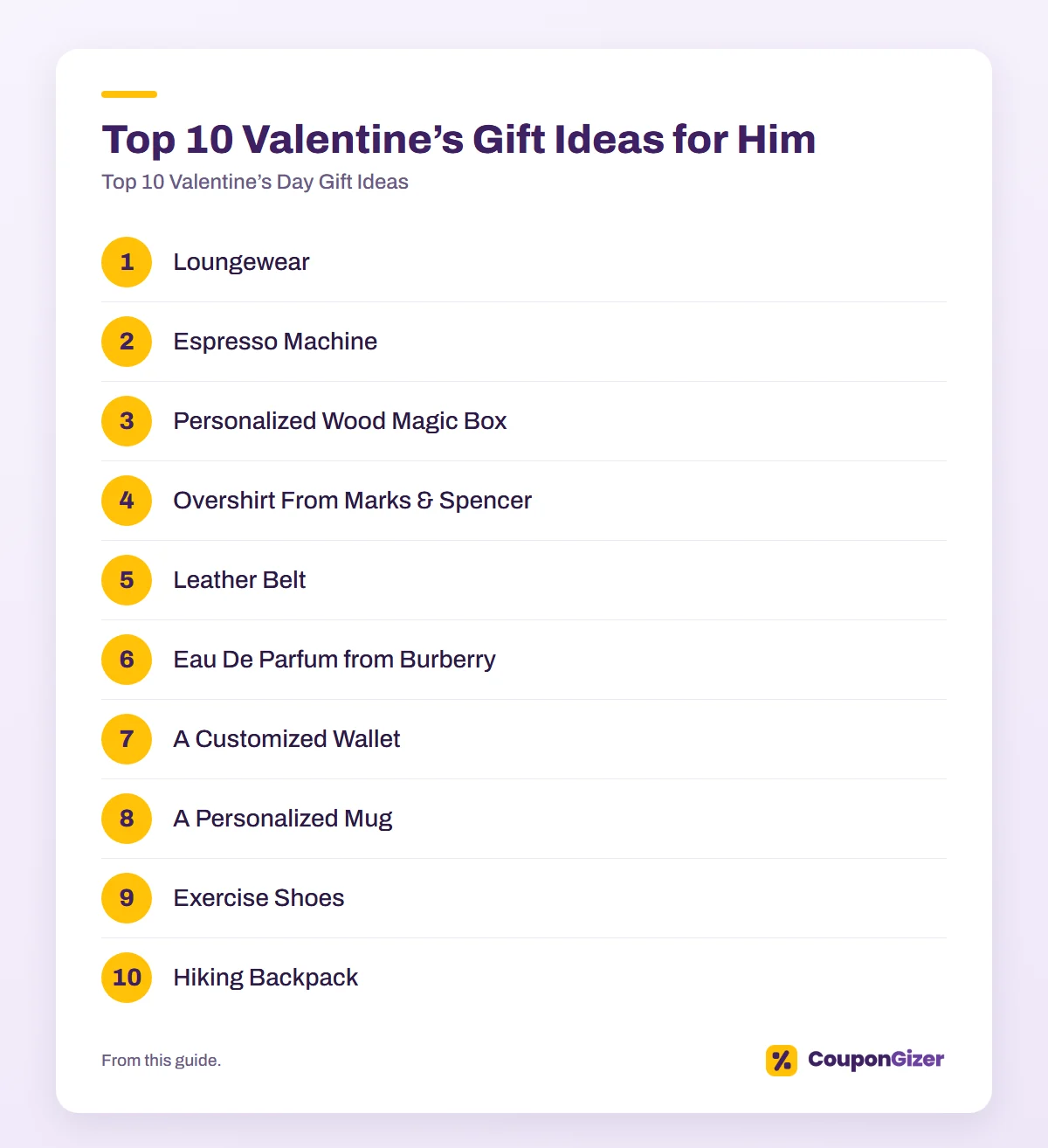 Top 10 Valentine’s Day Gift Ideas 4 Top 10 Valentine’s Gift Ideas for Him: Top 10 Valentine’s Day Gift Ideas