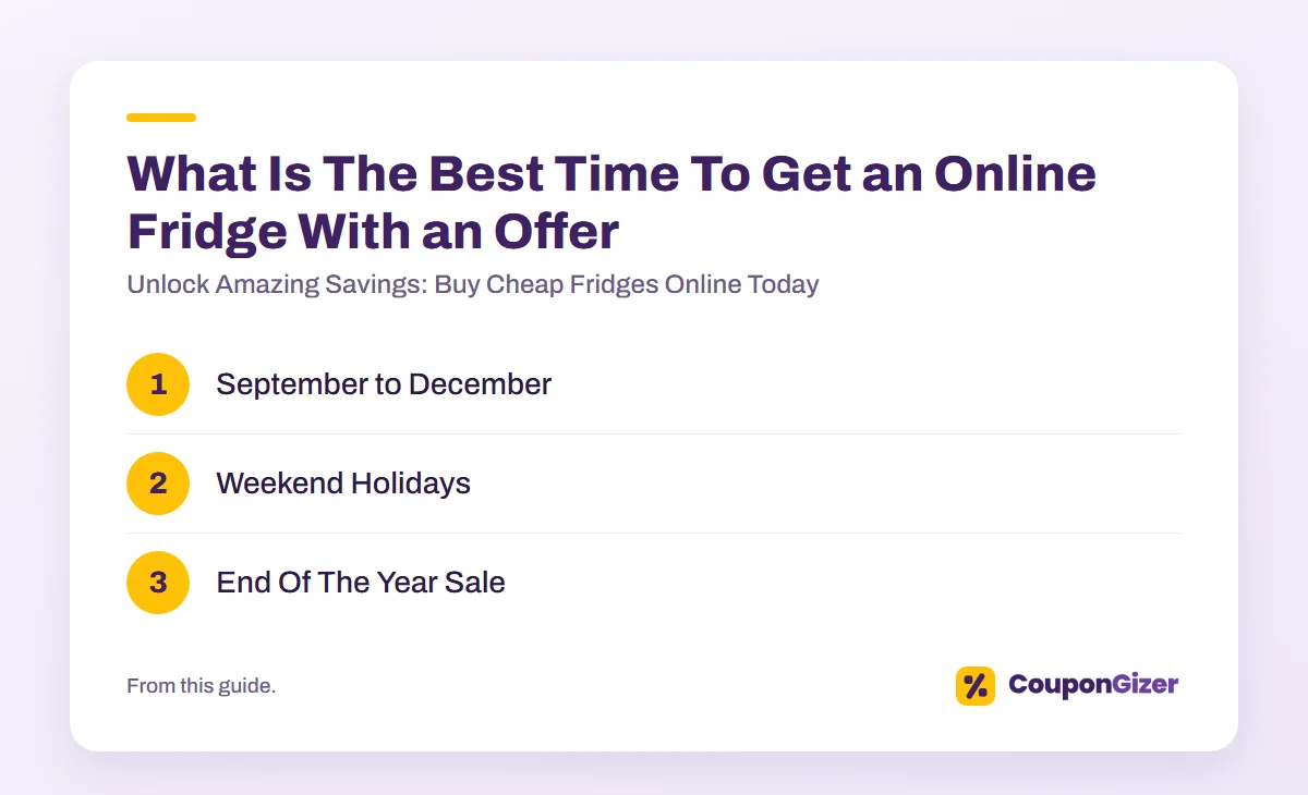 Unlock Amazing Savings: Buy Cheap Fridges Online Today! 4 What Is The Best Time To Get an Online Fridge With an Offer – Unlock Amazing Savings: Buy Cheap Fridges Online Today