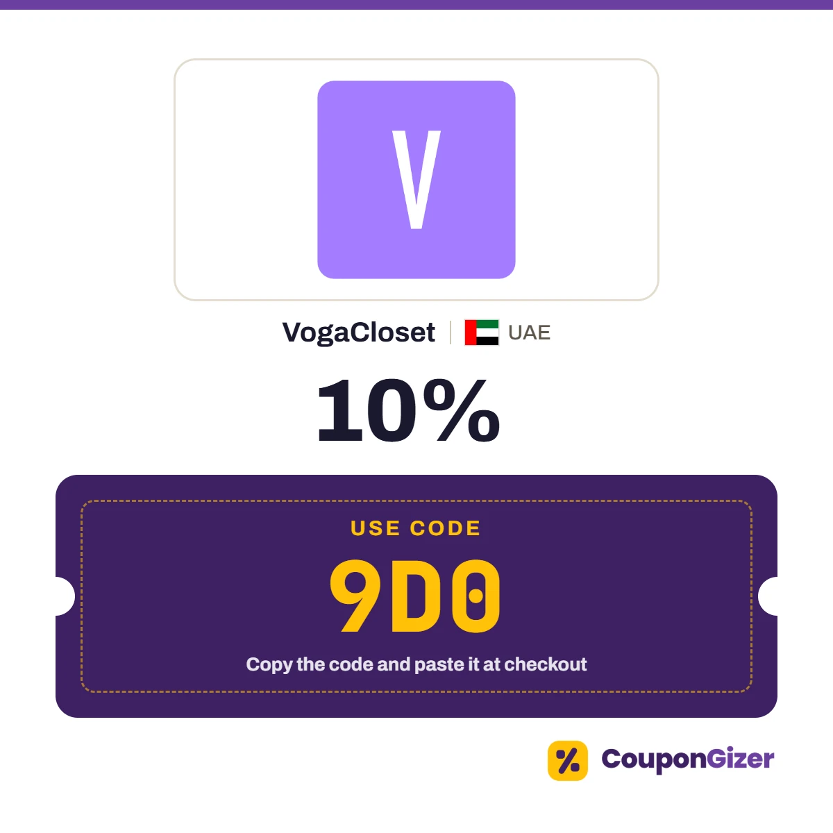 VogaCloset UAE coupon code 9D0 VogaCloset UAE coupon code 9D0
