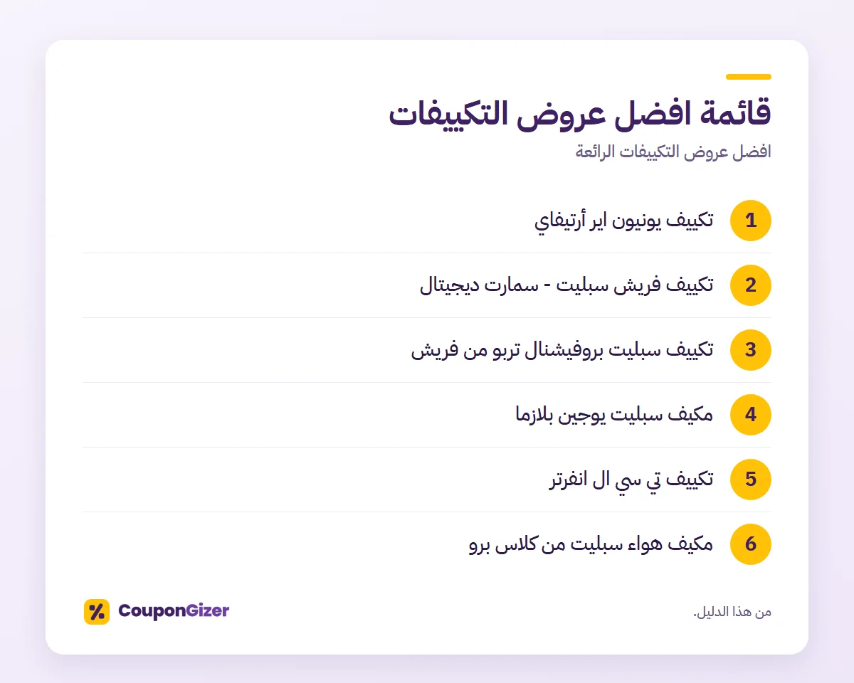 افضل عروض التكييفات الرائعة في 2026 3 قائمة افضل عروض التكييفات – افضل عروض التكييفات الرائعة
