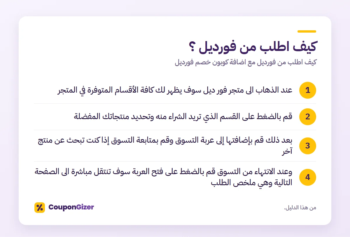 كيف اطلب من فورديل مع اضافة كوبون خصم فورديل | شرح بالصور 3 كيف اطلب من فورديل ؟ – كيف اطلب من فورديل مع اضافة كوبون خصم فورديل