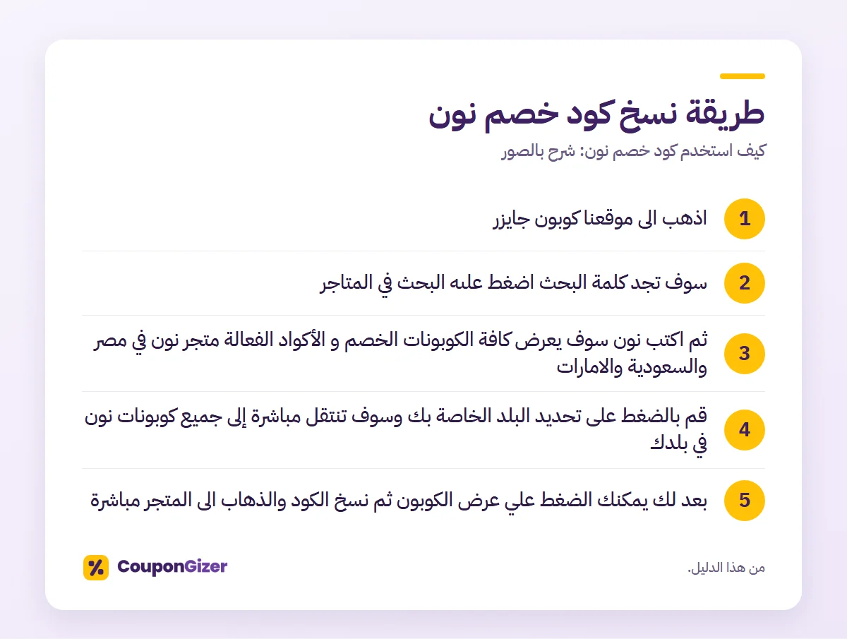 طريقة نسخ كود خصم نون – كيف استخدم كود خصم نون: شرح بالصور