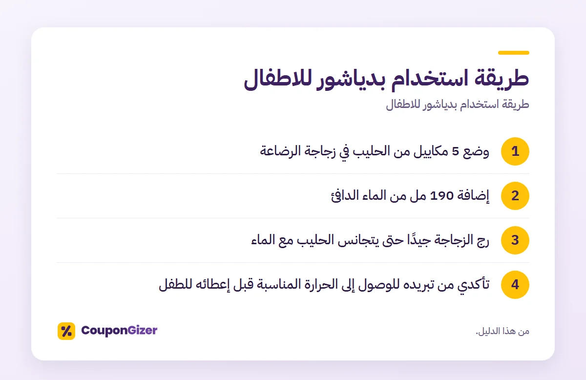 طريقة استخدام بدياشور للاطفال 3 طريقة استخدام بدياشور للاطفال – طريقة استخدام بدياشور للاطفال
